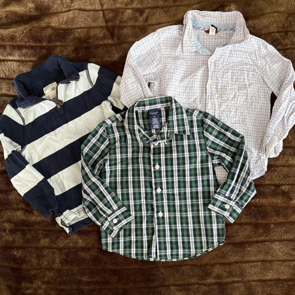Set of 3 Boys Shirts 3T/4T Crewcuts, GAP, Jonathan Strong in GREAT CONDITION